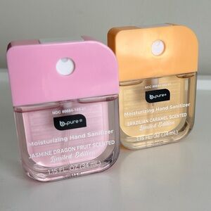 B-Pure Hand Sanitizer Bundle Set Jasmine Dragonfruit Brazilian Caramel Scents